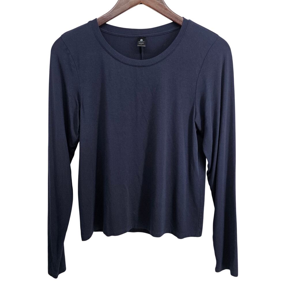 Slightly Budha Bamboo Blend Navy Blue Shirt Size Small